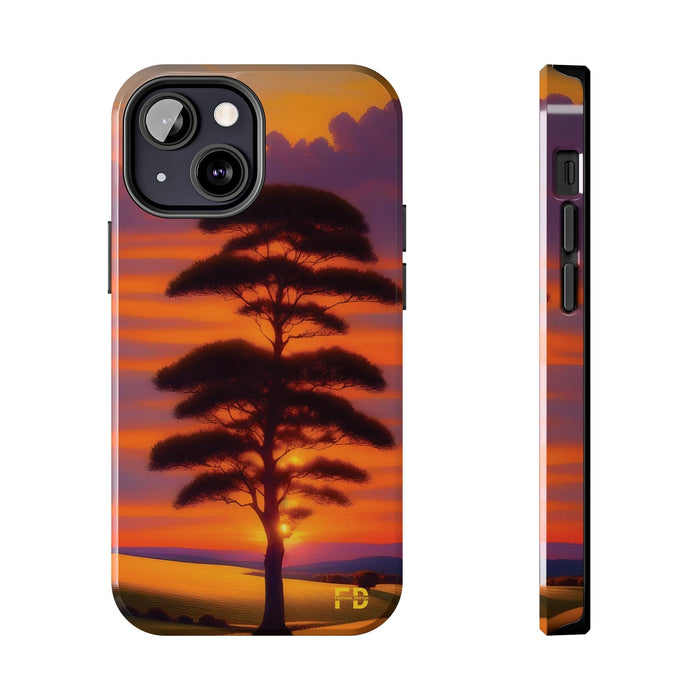 FD peaceful sunrise over rolling hills Mental Health Phone Case Resistant 2 - Piece - FORHERA DESIGN - Phone Case