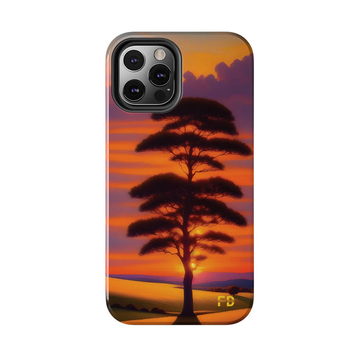 FD peaceful sunrise over rolling hills Mental Health Phone Case Resistant 2 - Piece - FORHERA DESIGN - Phone Case