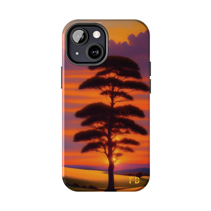 FD peaceful sunrise over rolling hills Mental Health Phone Case Resistant 2 - Piece - FORHERA DESIGN - Phone Case