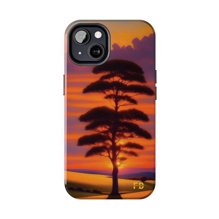 FD peaceful sunrise over rolling hills Mental Health Phone Case Resistant 2 - Piece - FORHERA DESIGN - Phone Case