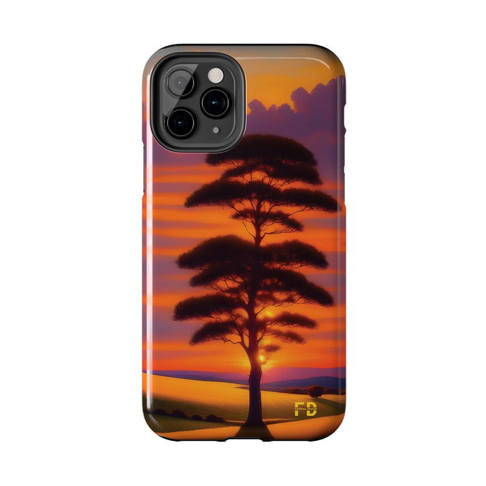 FD peaceful sunrise over rolling hills Mental Health Phone Case Resistant 2 - Piece - FORHERA DESIGN - Phone Case