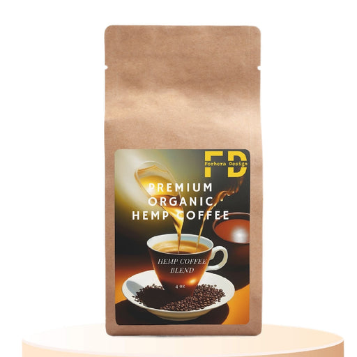 FD Premium Organic Hemp Coffee Blend - Medium Roast 4oz - FORHERA DESIGN - Food & Beverages