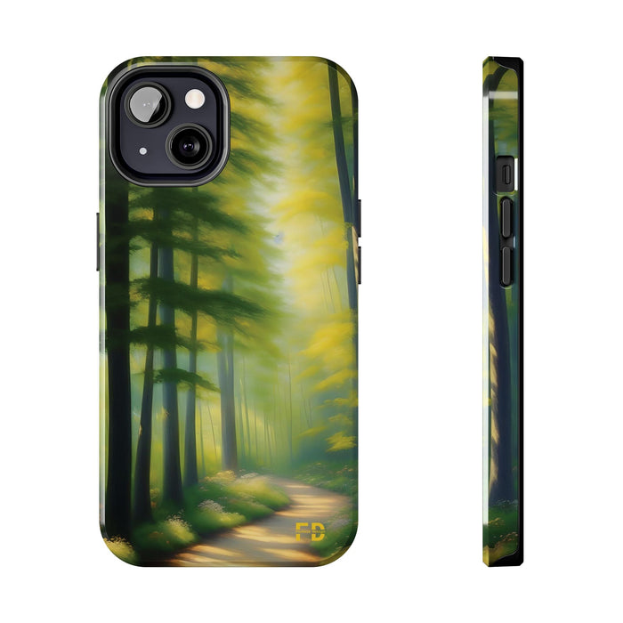 FD quiet forest, with soft sunlight Mental Health Phone Case Resistant 2 - Piece - FORHERA DESIGN - Phone Case