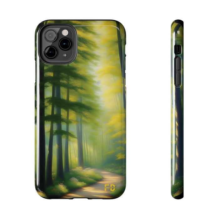 FD quiet forest, with soft sunlight Mental Health Phone Case Resistant 2 - Piece - FORHERA DESIGN - Phone Case