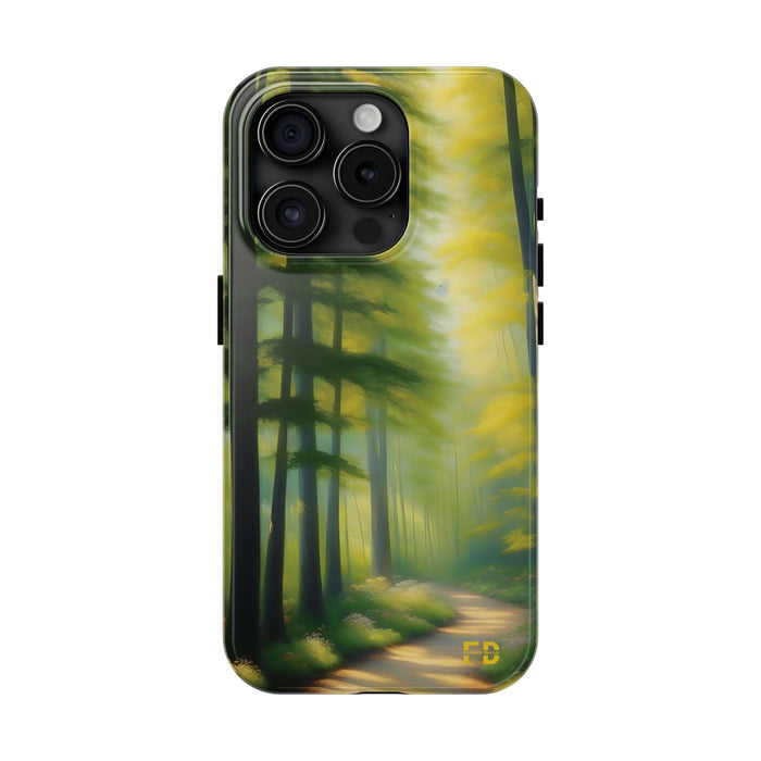 FD quiet forest, with soft sunlight Mental Health Phone Case Resistant 2 - Piece - FORHERA DESIGN - Phone Case