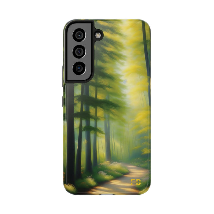 FD quiet forest, with soft sunlight Mental Health Phone Case Resistant 2 - Piece - FORHERA DESIGN - Phone Case