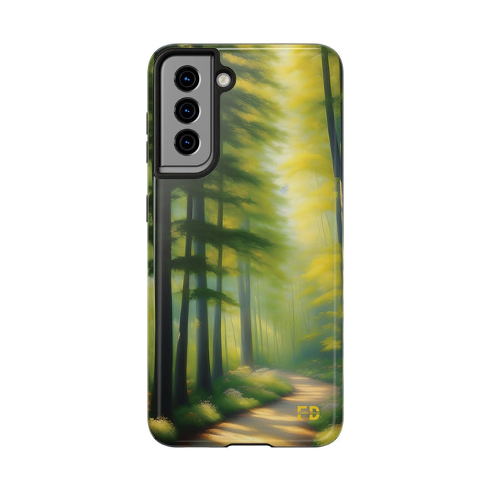 FD quiet forest, with soft sunlight Mental Health Phone Case Resistant 2 - Piece - FORHERA DESIGN - Phone Case