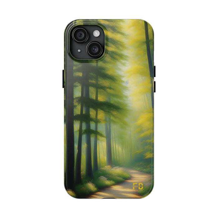 FD quiet forest, with soft sunlight Mental Health Phone Case Resistant 2 - Piece - FORHERA DESIGN - Phone Case