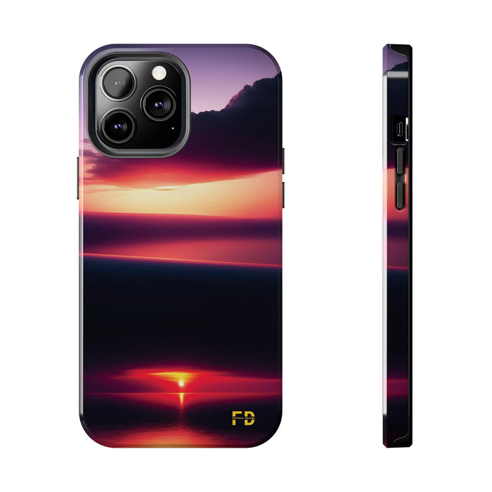 FD sunrise over a calm sea Mental Health Phone Case Resistant 2 - Piece for Iphone or Google Phone case - FORHERA DESIGN - Phone Case