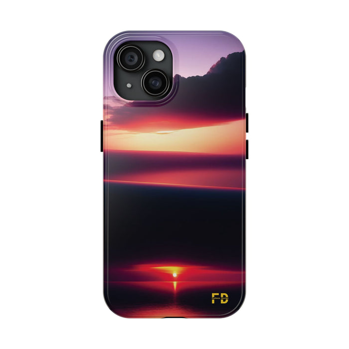 FD sunrise over a calm sea Mental Health Phone Case Resistant 2 - Piece for Iphone or Google Phone case - FORHERA DESIGN - Phone Case