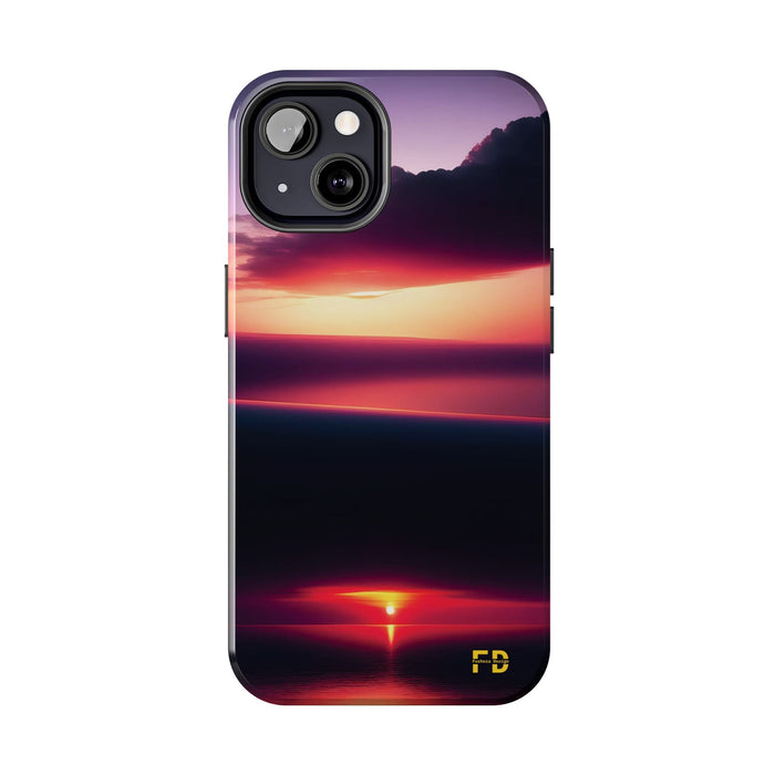 FD sunrise over a calm sea Mental Health Phone Case Resistant 2 - Piece for Iphone or Google Phone case - FORHERA DESIGN - Phone Case