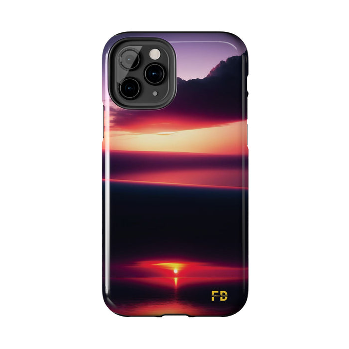 FD sunrise over a calm sea Mental Health Phone Case Resistant 2 - Piece for Iphone or Google Phone case - FORHERA DESIGN - Phone Case