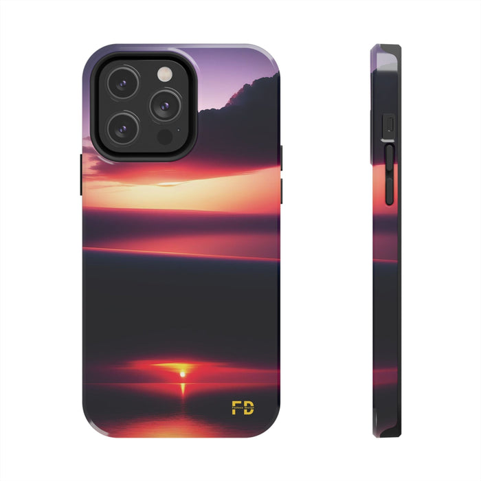 FD sunrise over a calm sea Mental Health Phone Case Resistant 2 - Piece for Iphone or Google Phone case - FORHERA DESIGN - Phone Case