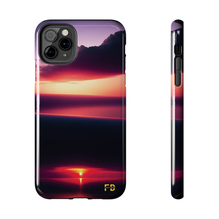 FD sunrise over a calm sea Mental Health Phone Case Resistant 2 - Piece for Iphone or Google Phone case - FORHERA DESIGN - Phone Case