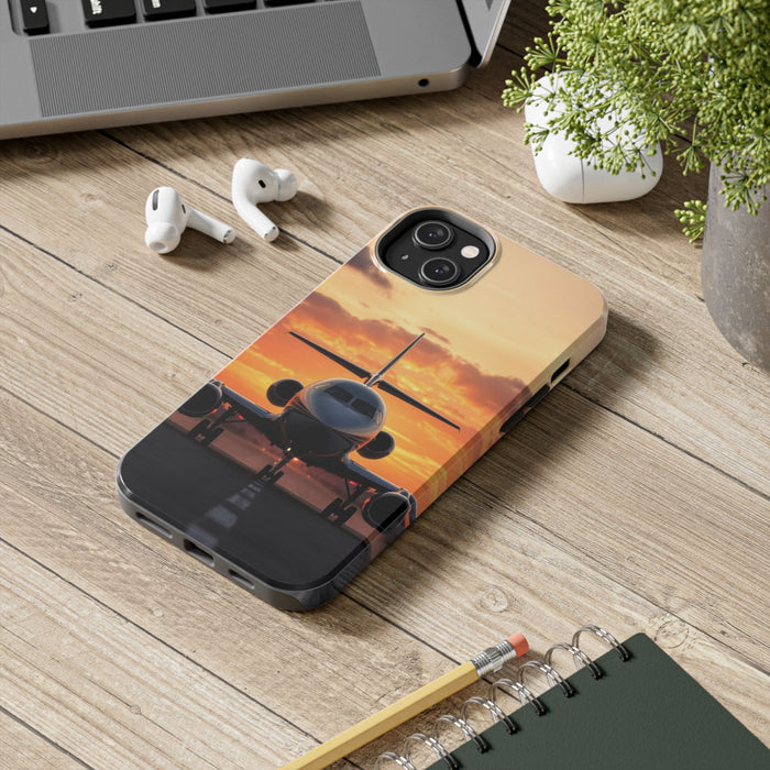 Flight Lover Phone Case - Plane Ready for Take Off, iPhone & Samsung Cover, Perfect Gift for Aviation Enthusiasts - FORHERA DESIGN - Phone Case