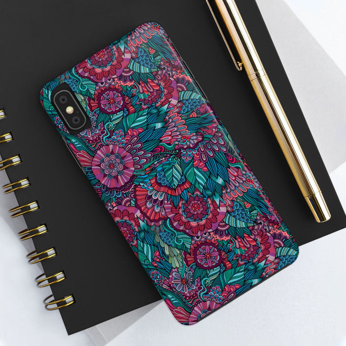 Floral Ornamental Pattern Phone Case - Elegant Decorative Design for iPhone & Samsung, Stylish Gift Idea - FORHERA DESIGN - Phone Case