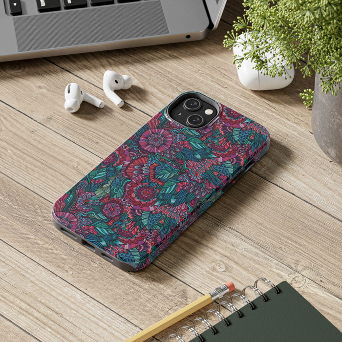 Floral Ornamental Pattern Phone Case - Elegant Decorative Design for iPhone & Samsung, Stylish Gift Idea - FORHERA DESIGN - Phone Case