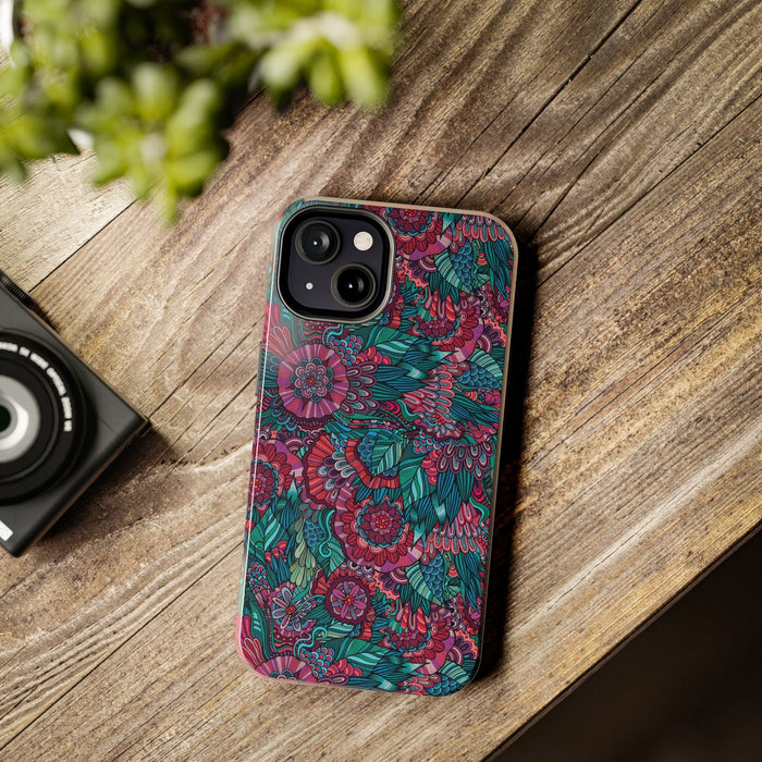 Floral Ornamental Pattern Phone Case - Elegant Decorative Design for iPhone & Samsung, Stylish Gift Idea - FORHERA DESIGN - Phone Case