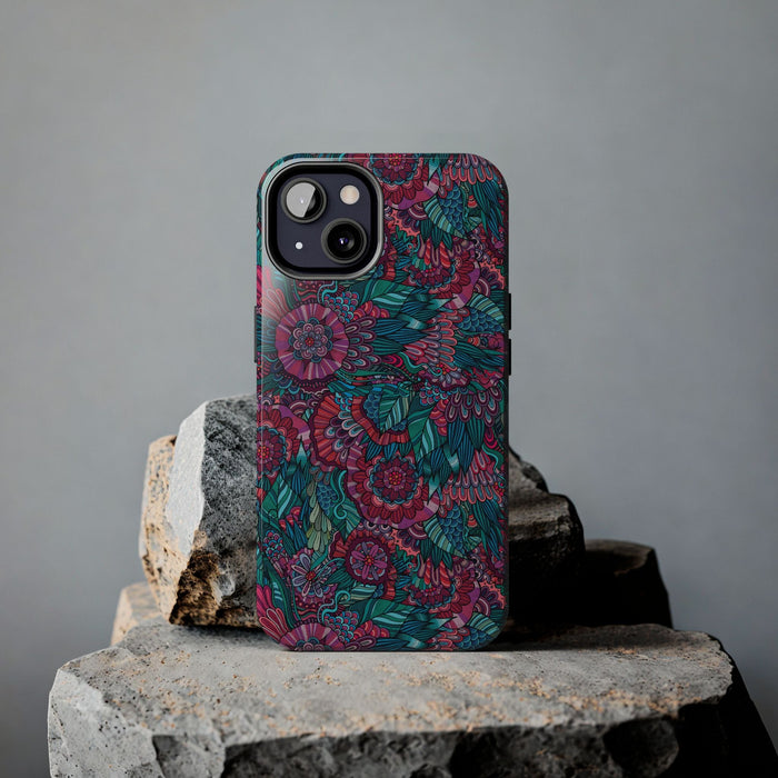 Floral Ornamental Pattern Phone Case - Elegant Decorative Design for iPhone & Samsung, Stylish Gift Idea - FORHERA DESIGN - Phone Case