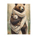 Gentle bear hugging a smaller bear Warmth Luxury Velveteen Plush Blanket - FORHERA DESIGN - All Over Prints