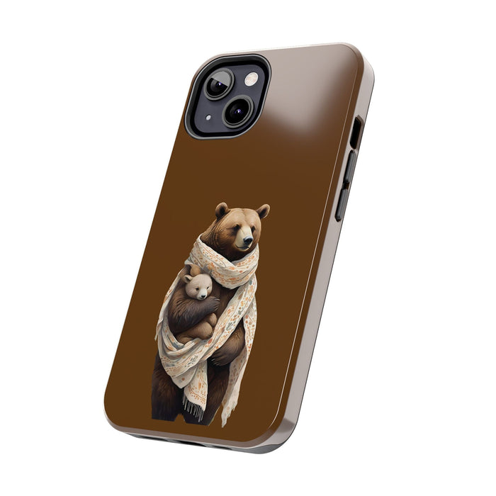 Gentle bear hugging Phone Case Resistant 2 - Piece for Iphone or Google Phone case - FORHERA DESIGN - Phone Case