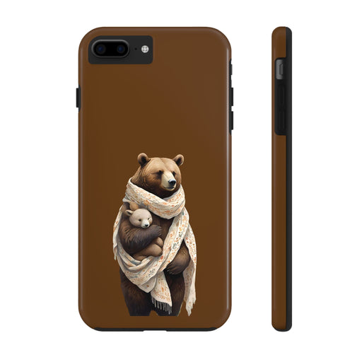 Gentle bear hugging Phone Case Resistant 2 - Piece for Iphone or Google Phone case - FORHERA DESIGN - Phone Case