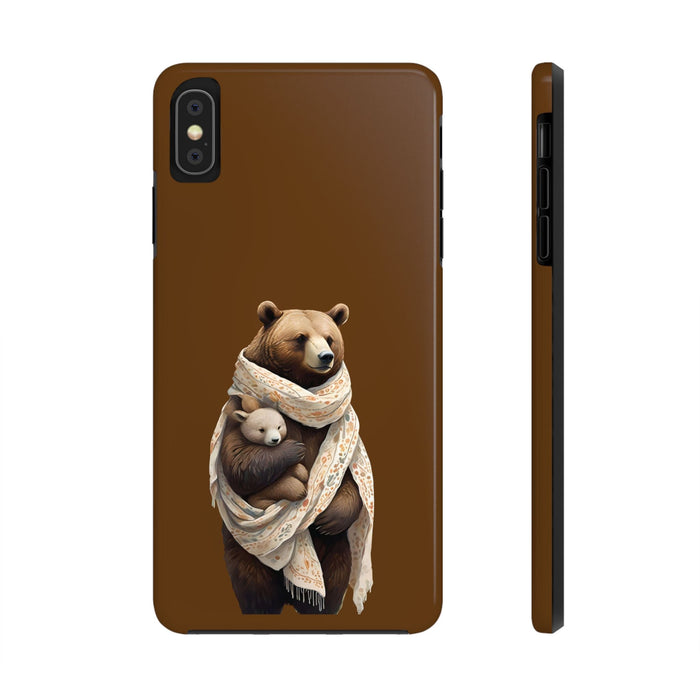 Gentle bear hugging Phone Case Resistant 2 - Piece for Iphone or Google Phone case - FORHERA DESIGN - Phone Case