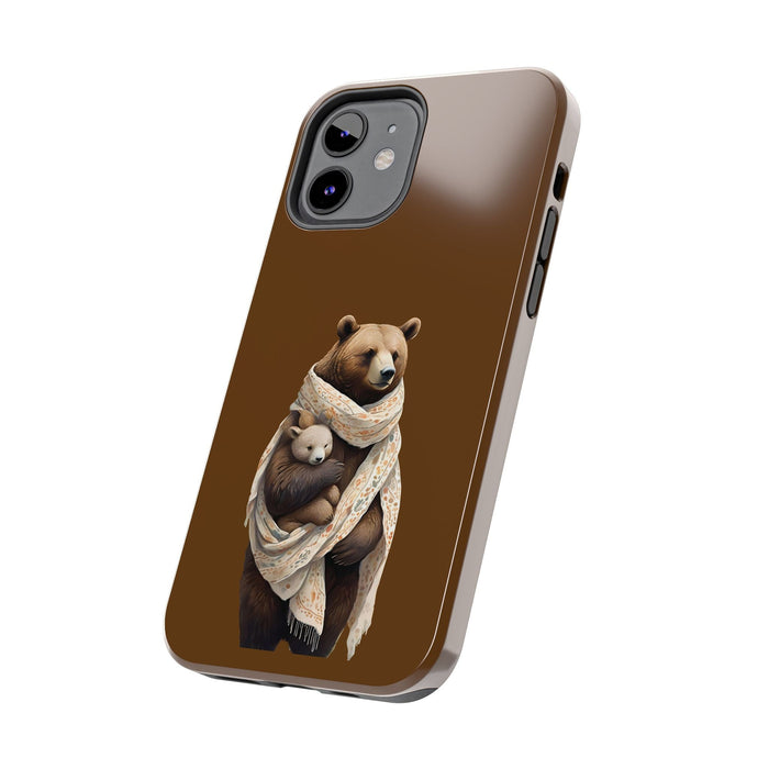 Gentle bear hugging Phone Case Resistant 2 - Piece for Iphone or Google Phone case - FORHERA DESIGN - Phone Case