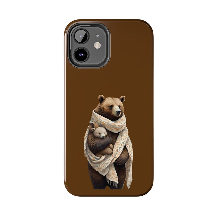 Gentle bear hugging Phone Case Resistant 2 - Piece for Iphone or Google Phone case - FORHERA DESIGN - Phone Case