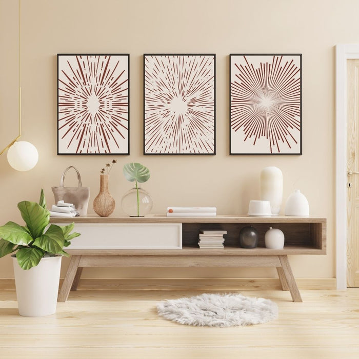 Geometric Beige Circles Wall Art Set of 3, Modern Abstract Decor for Stylish Home Interiors, Minimalist Digital Prints , Chic Home Interiors - FORHERA DESIGN - Art_Boho