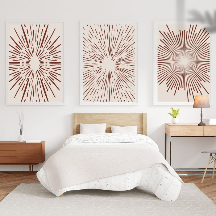 Geometric Beige Circles Wall Art Set of 3, Modern Abstract Decor for Stylish Home Interiors, Minimalist Digital Prints , Chic Home Interiors - FORHERA DESIGN - Art_Boho