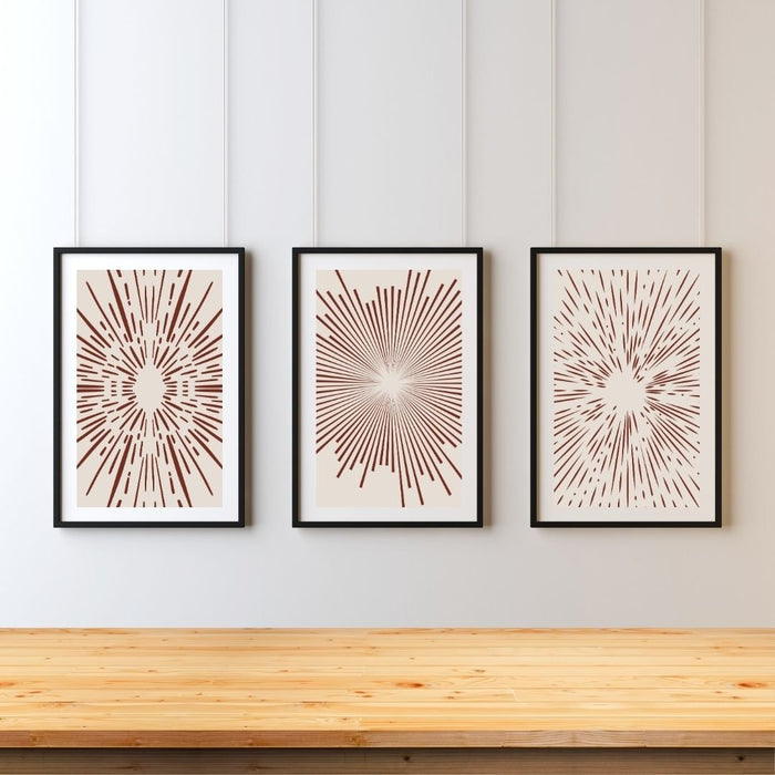 Geometric Beige Circles Wall Art Set of 3, Modern Abstract Decor for Stylish Home Interiors, Minimalist Digital Prints , Chic Home Interiors - FORHERA DESIGN - Art_Boho