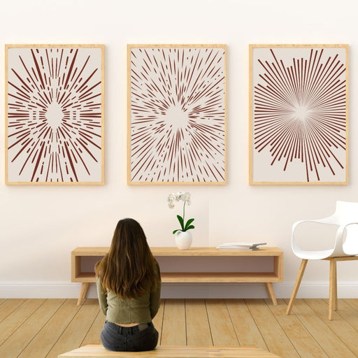 Geometric Beige Circles Wall Art Set of 3, Modern Abstract Decor for Stylish Home Interiors, Minimalist Digital Prints , Chic Home Interiors - FORHERA DESIGN - Art_Boho