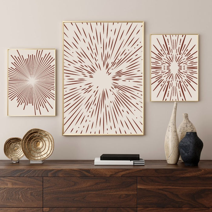 Geometric Beige Circles Wall Art Set of 3, Modern Abstract Decor for Stylish Home Interiors, Minimalist Digital Prints , Chic Home Interiors - FORHERA DESIGN - Art_Boho