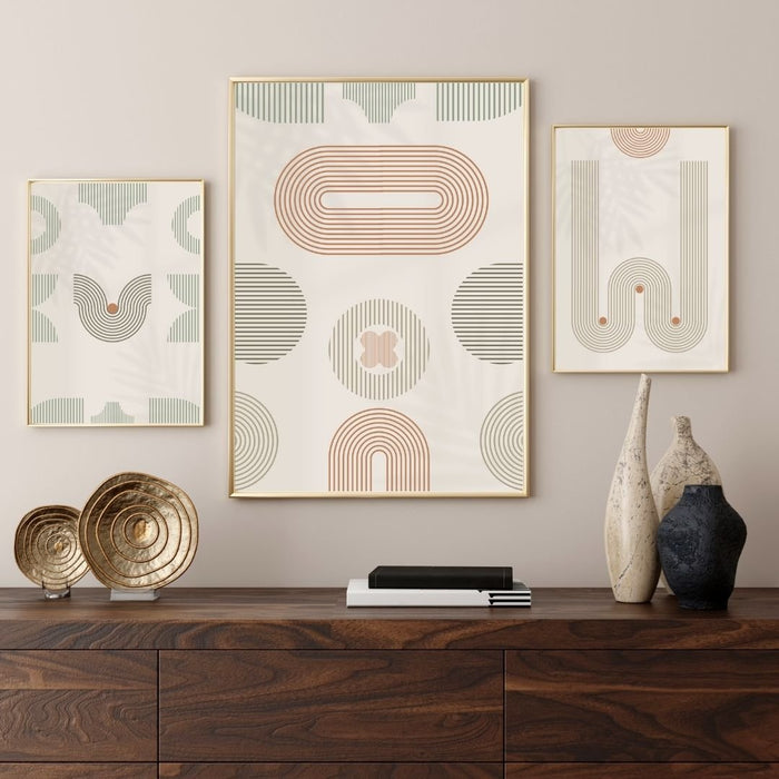 Geometric Modern Wall Art Set, Midcentury Boho Digital Prints,Abstract Minimalist Art,Printable Art for Living Room, Contemporary Home Decor - FORHERA DESIGN - Art_Boho