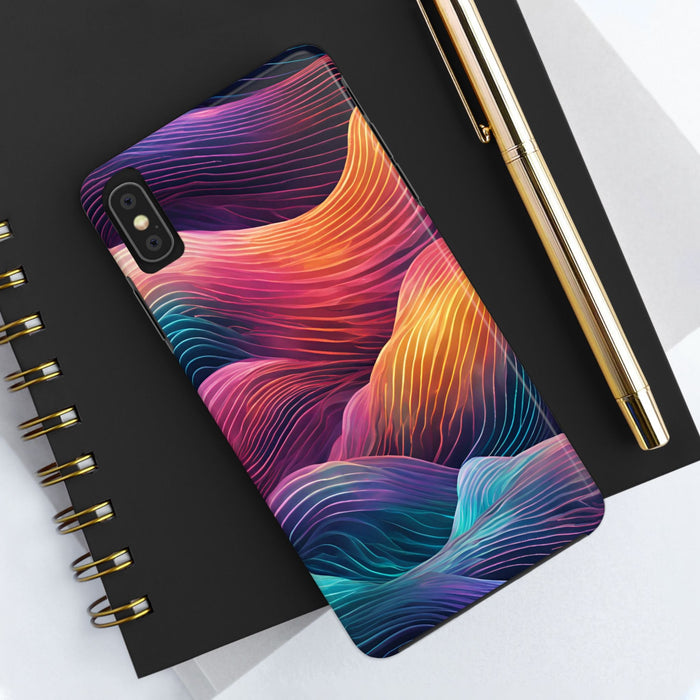 Glowing Geometric Shapes Phone Case - Vibrant Colors And Dynamic Pattern, iPhone And Samsung Cover, Stylish & Protective - FORHERA DESIGN - Phone Case