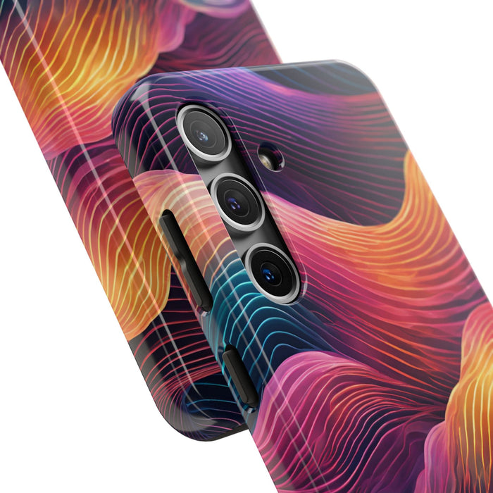 Glowing Geometric Shapes Phone Case - Vibrant Colors And Dynamic Pattern, iPhone And Samsung Cover, Stylish & Protective - FORHERA DESIGN - Phone Case