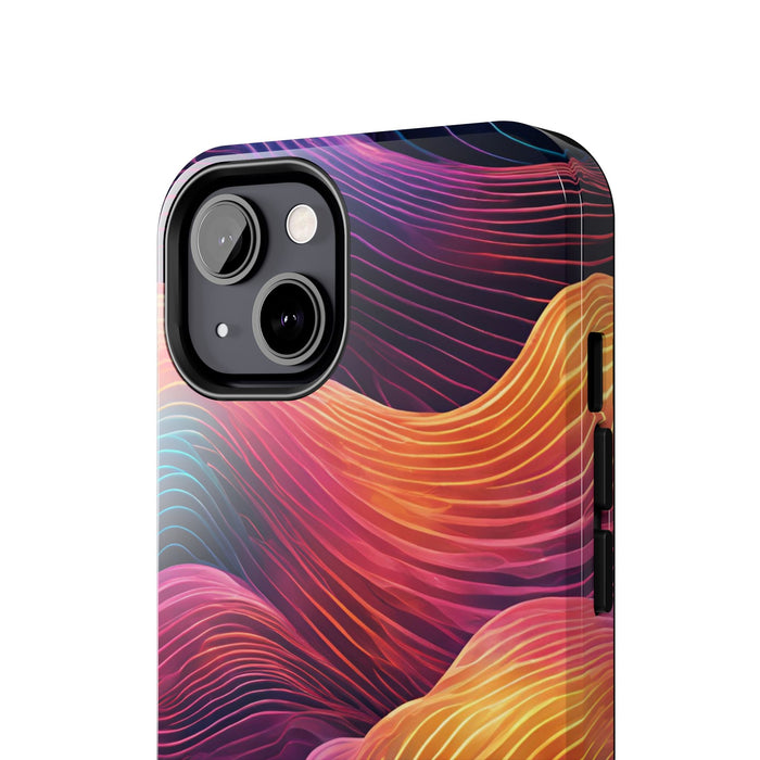 Glowing Geometric Shapes Phone Case - Vibrant Colors And Dynamic Pattern, iPhone And Samsung Cover, Stylish & Protective - FORHERA DESIGN - Phone Case