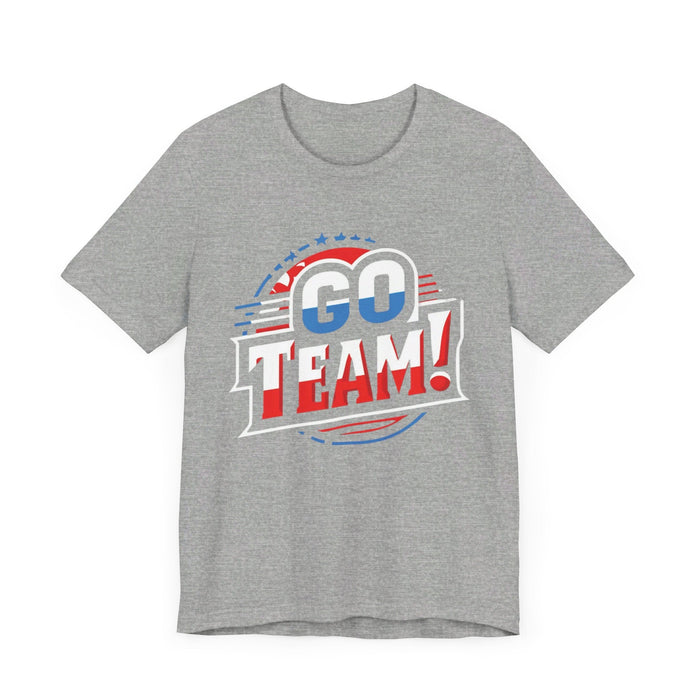 Go Team! Enthusiast T-Shirt – Vibrant Red Athletic Apparel for Football Fans - FORHERA DESIGN - T-Shirt