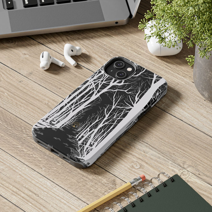 Hand - Drawn Forest Phone Case - Unique Nature - Inspired Design, Minimalist Woodland Art Cover for iPhone & Samsung - FORHERA DESIGN - Phone Case