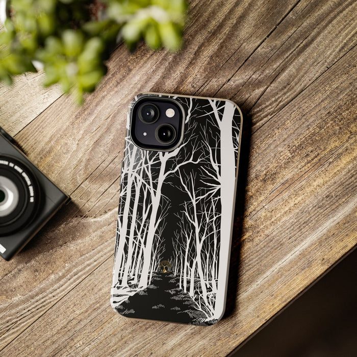 Hand - Drawn Forest Phone Case - Unique Nature - Inspired Design, Minimalist Woodland Art Cover for iPhone & Samsung - FORHERA DESIGN - Phone Case