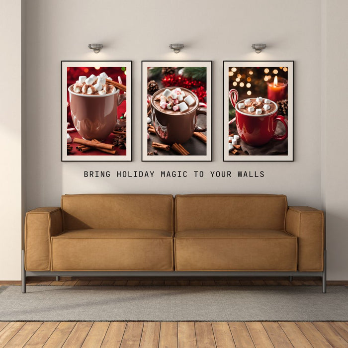 Hot Cocoa Delight Art Collection | Festive Printable Decor for the Holidays | Cozy Cocoa Scenes - FORHERA DESIGN - Christmas_gifts