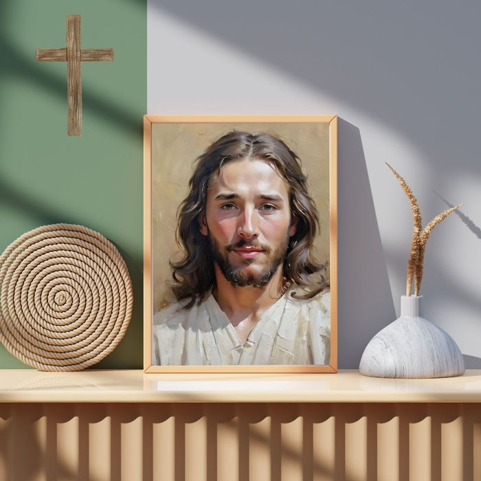 Jesus Prayer Face Art | Inspirational Christian Wall Decor | High - Resolution Digital Print | Faith - Based Home | Decor faithful arte - FORHERA DESIGN - Christian_Wallart