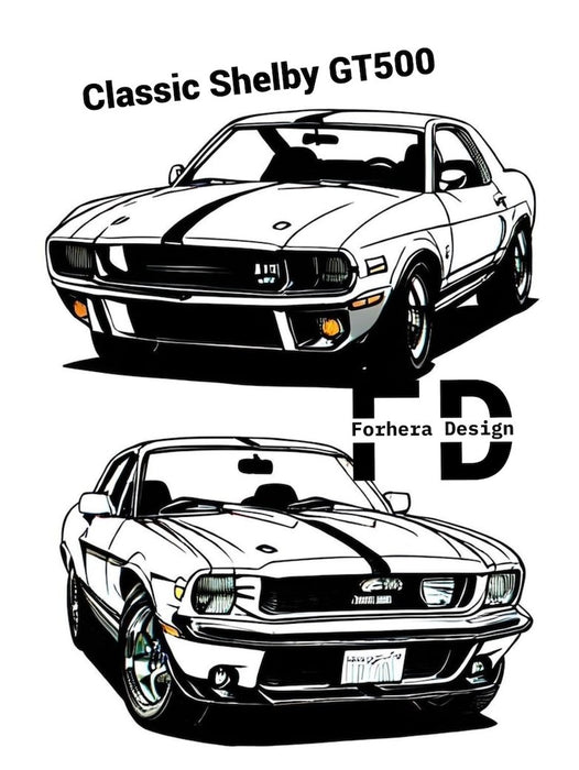 Learn and Color Classic Cars - Coloring Classic Cars - 20 A4 simple sheets - FORHERA DESIGN - DigitalPrint