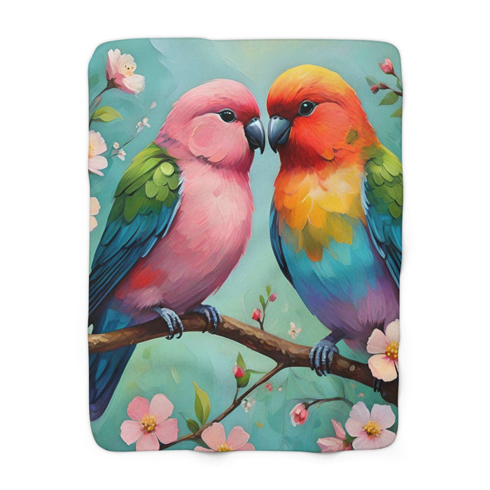 Lovely Birds Sherpa Fleece Blanket - FORHERA DESIGN - Home Decor