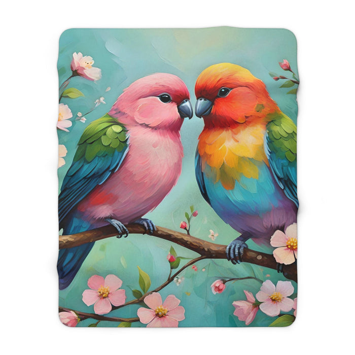 Lovely Birds Sherpa Fleece Blanket - FORHERA DESIGN - Home Decor