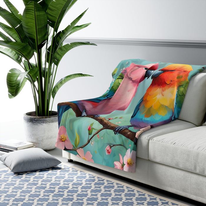 Lovely Birds Sherpa Fleece Blanket - FORHERA DESIGN - Home Decor