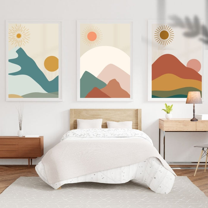 Nature Boho Wall Art Set, Earthy Abstract Prints, Bohemian Home Decor, bohoful Nature Art, Digital Modern Art Spaces, relaxant art, bohoful - FORHERA DESIGN - Art_Boho