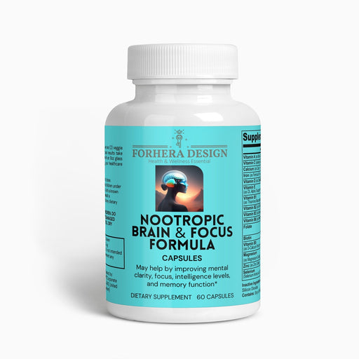 Nootropic Brain & Focus Formula - FORHERA DESIGN - Vitamins & Supplements