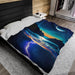 Ocean night Scene Velveteen Plush Blanket - FORHERA DESIGN - All Over Prints